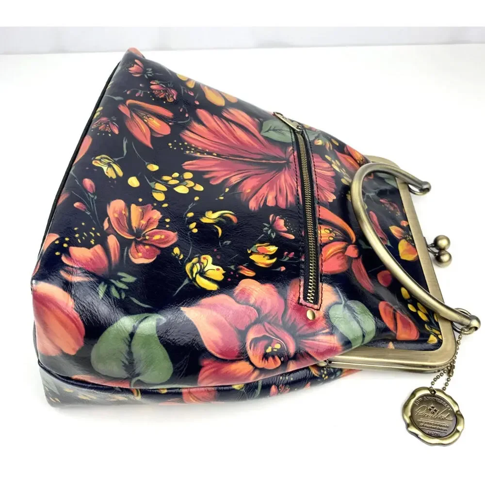 Patricia Nash Leather Tropical Escape Novella Purse Frame Handle NO CHAIN STRAP - Picture 3 of 15